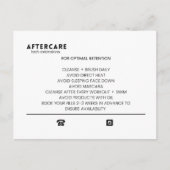 Postale Lash Extensions Carte de post-soins (Devant)