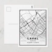 Postale Laval Québec Carte des villes de voyage (Devant / Derrière)