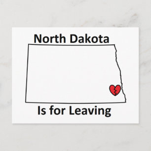 Postale Le Dakota du Nord est pour quitter la carte postal