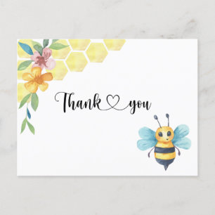 Postale Le genre d'abeilles révèle la carte de remerciemen
