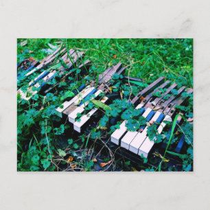 Postale "Le Jour de la Musique est mort" - Piano - Carte p