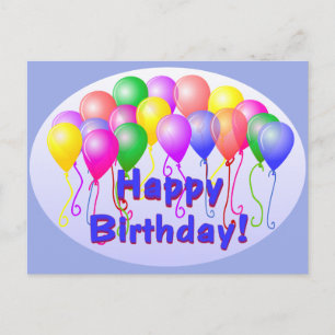 Postale Le joyeux anniversaire monte en ballon la carte