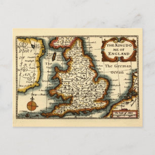 Postale Le royaume d'Angleterre Ancien Atlas Carte
