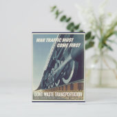 Postale Le trafic de guerre doit venir première carte post (Debout devant)