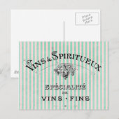 Postale Le vin français sur la carte (Devant / Derrière)