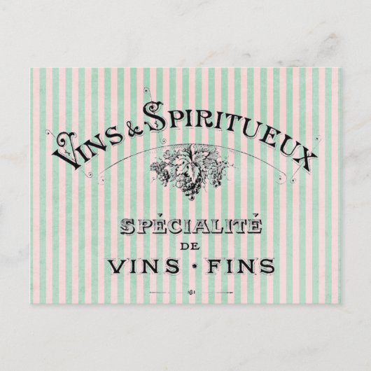 Postale Le vin français sur la carte (Devant)