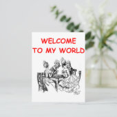 Postale lecteur de carte (Debout devant)