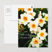 Postale Les amis sont des fleurs Citation Daffodils Carte (Devant / Derrière)