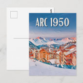 Postale Les Arcs 1950 Skigebied Briefkaart (Voorkant / Achterkant)