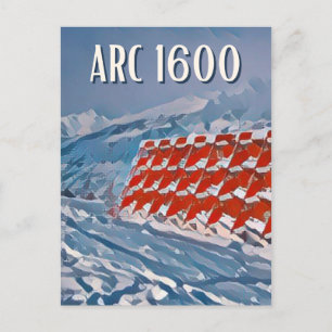 Postale Les Arcs Ski-kaart Briefkaart