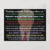 Postale Les Choses Stupides Dit Donald Trump Sur Les Carte (Dos)