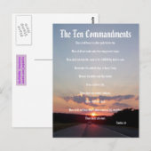 Postale Les Dix Commandements - Coucher de soleil #3 Carte (Devant / Derrière)