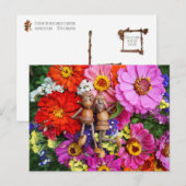 Postale Les elfes d'maïs sur le spray de fleurs carte post (Devant / Derrière)