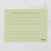 Postale Les fleurs d'Avocado | Carte Recette Vert foncé Ru (Dos)