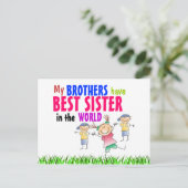 Postale Les frères ont la meilleure carte de sœur (Debout devant)