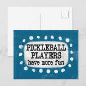 Postale Les Joueurs De Pickleball Ont Plus De Carte Postal (Devant / Derrière)