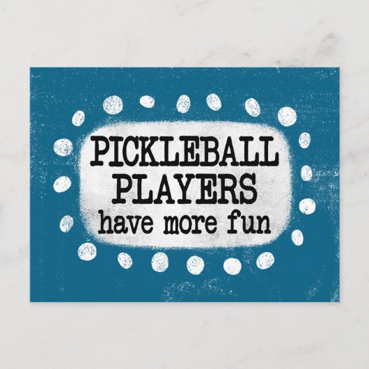 Postale Les Joueurs De Pickleball Ont Plus De Carte Postal (Devant)