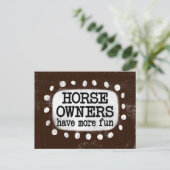 Postale Les Propriétaires De Cheval Ont Plus De Carte Post (Debout devant)