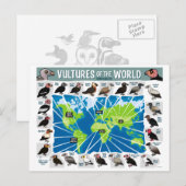 Postale Les vautours de la carte mondiale (Devant / Derrière)