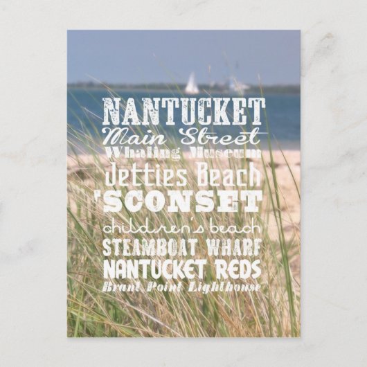 Postale Les vues de Nantucket, Massachusetts - Carte posta (Devant)