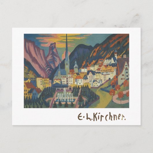 Postale L'été à Davos par E.L. Kirchener (1925) Carte post (Devant)