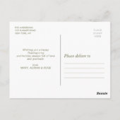 Postale lettrage blanc rustique carte joyeux thanksgiving (Dos)