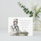 Postale Lettre de soumission Jane Austen Écrire carte post (Debout devant)