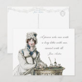 Postale Lettre de soumission Jane Austen Écrire carte post (Devant / Derrière)