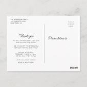 Postale lettres brosse faire-part de naissance carte posta (Dos)