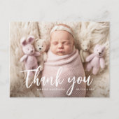 Postale lettres brosse faire-part de naissance carte posta (Devant)