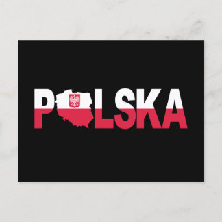 Postale Lettres de la carte du drapeau polonais