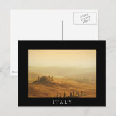 Postale Lever de soleil sur un paysage en Toscane carte po (Devant / Derrière)