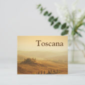 Postale Lever de soleil sur un paysage en Toscane carte po (Debout devant)