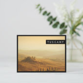 Postale Lever de soleil sur un paysage en Toscane carte po (Debout devant)