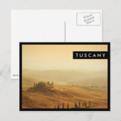 Postale Lever de soleil sur un paysage en Toscane carte po (Devant / Derrière)