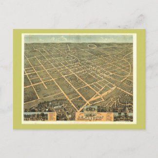 Postale Lexington KY 1871 Carte panoramique antique