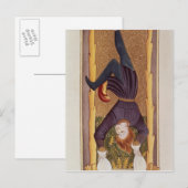 Postale L'homme pendu, carte tarot, français (Devant / Derrière)