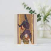 Postale L'homme pendu, carte tarot, français (Debout devant)
