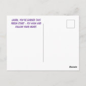 Postale Libre à la carte de vol Divorce (Dos)