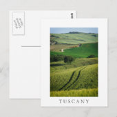 Postale Lignes courbes en vert Toscane élégante carte post (Devant / Derrière)