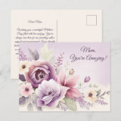 Postale Lilac Blooms carte de fête des mères (Devant / Derrière)