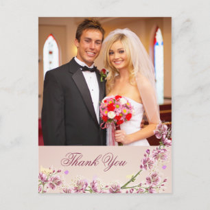 Postale Lilac fleurs violettes carte de remerciements phot