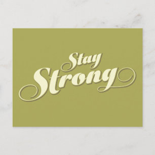 Postale Lime Green Restez fort Encourageant Citation Carte