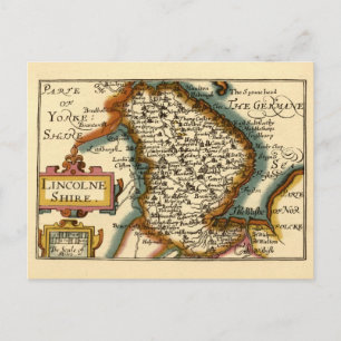 Postale Lincolnshire Angleterre Ancienne Carte Antique