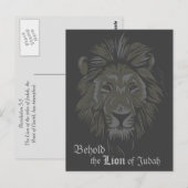 Postale Lion de Juda Bible Verse Apocalypse 5:5 Carte post (Devant / Derrière)