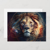 Postale Lion Zodiac Briefkaart (Voorkant / Achterkant)
