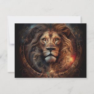 Postale Lion Zodiac Briefkaart
