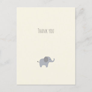 Postale Little Elephant Carte de remerciements