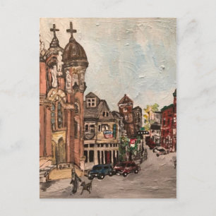 Postale Little Italy, Cleveland Ohio Peinture sur carte po