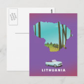 Postale Lituanie Carte illustrée affiche de voyage (Devant / Derrière)